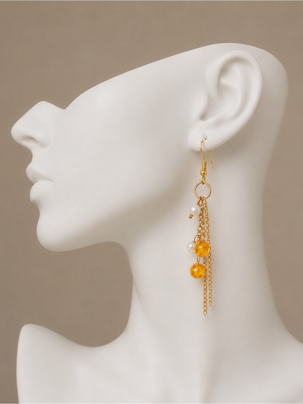 NEW Handmade 925 gold plated  drop earrings